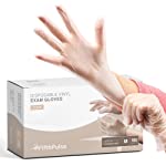 Clear Powder Free Vinyl Disposable Plastic Gloves 100 Pack - Small