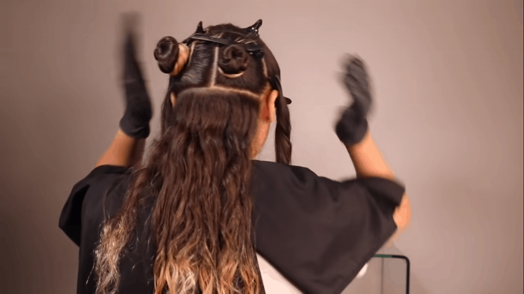 sectioning hair